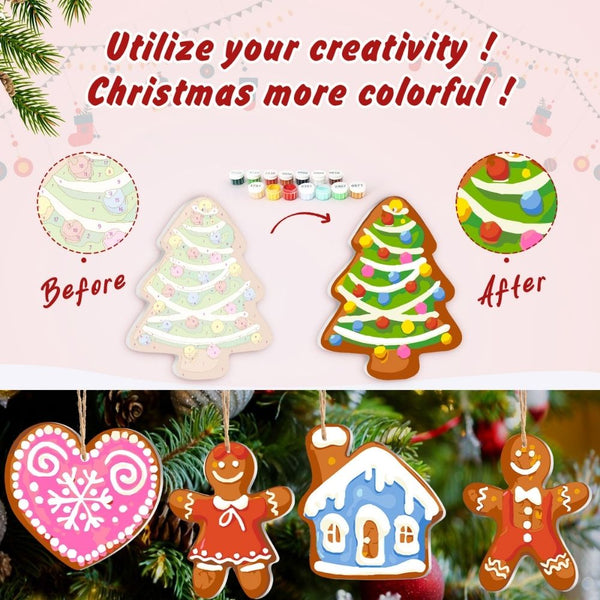 Paint by Numbers Christmas Ornaments - Jolly House & Hearth Kit