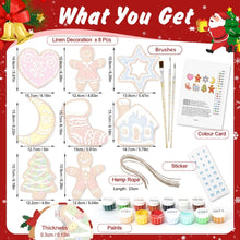 Load image into Gallery viewer, Paint by Numbers Christmas Ornaments - Jolly House &amp; Hearth Kit
