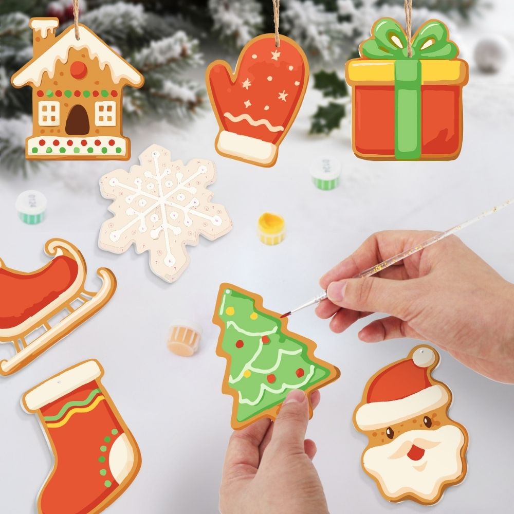 Paint by Numbers Christmas Ornaments - Joyful Icons Kit 1