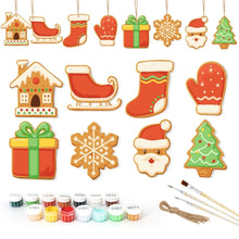 Load image into Gallery viewer, Paint by Numbers Christmas Ornaments - Joyful Icons Kit 1