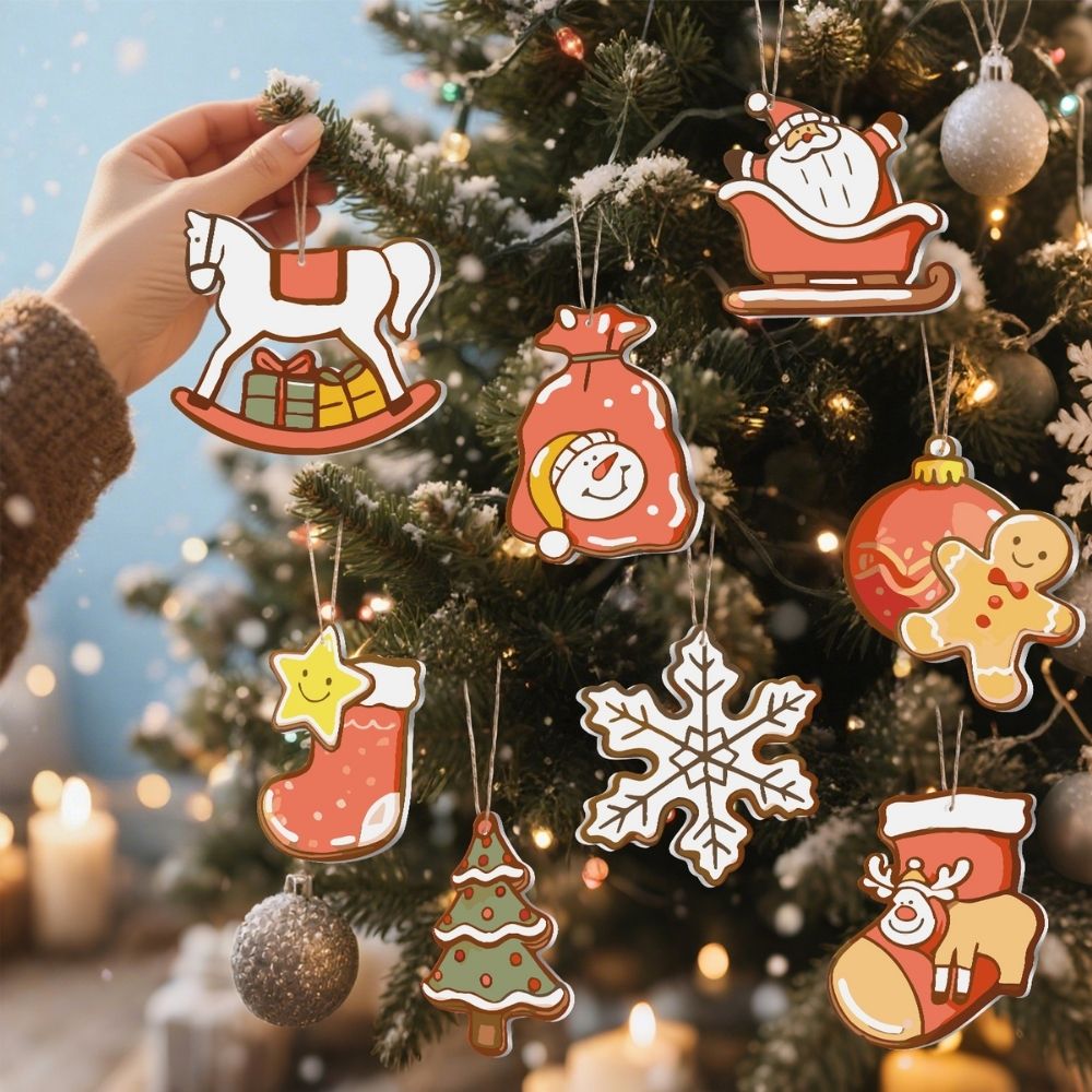 Paint by Numbers Christmas Ornaments - Joyful Icons Kit 2