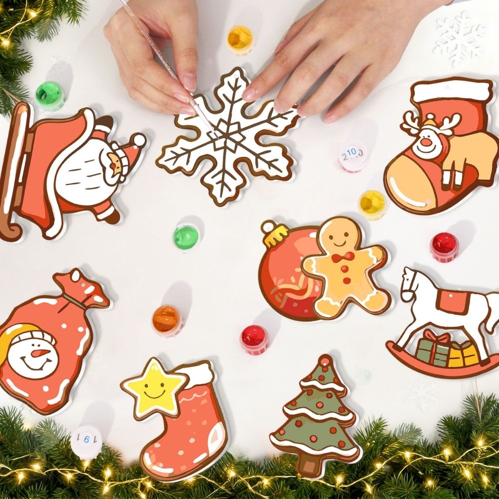 Paint by Numbers Christmas Ornaments - Joyful Icons Kit 2