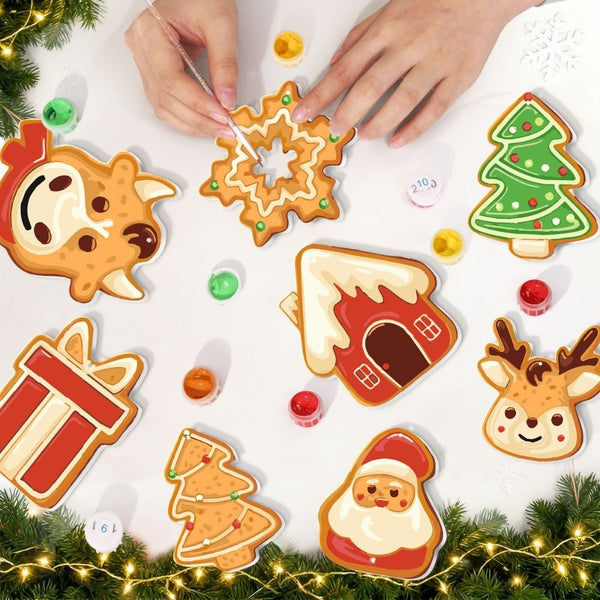Paint by Numbers Christmas Ornaments - Joyful Icons Kit 3