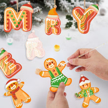 Load image into Gallery viewer, Paint by Numbers Christmas Ornaments - Gingerbread Dreams Kit