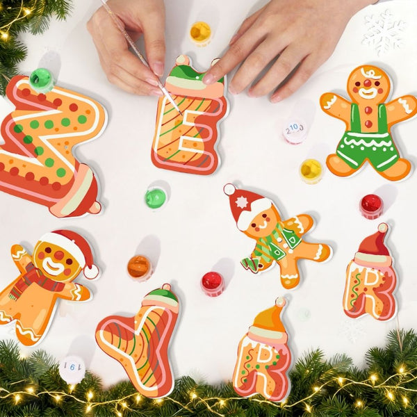 Paint by Numbers Christmas Ornaments - Gingerbread Dreams Kit