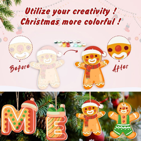 Paint by Numbers Christmas Ornaments - Gingerbread Dreams Kit
