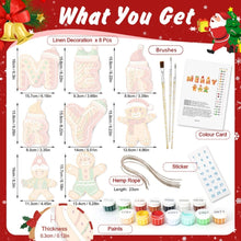 Load image into Gallery viewer, Paint by Numbers Christmas Ornaments - Gingerbread Dreams Kit