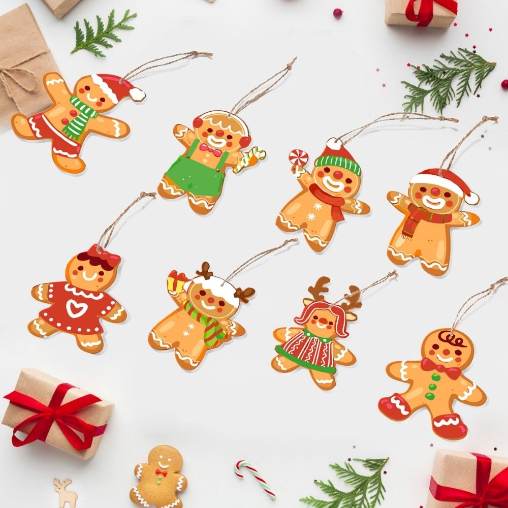 Paint by Numbers Christmas Ornaments - Gingerbread Friends Kit Figured'Art