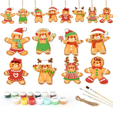 Load image into Gallery viewer, Paint by Numbers Christmas Ornaments - Gingerbread Friends Kit