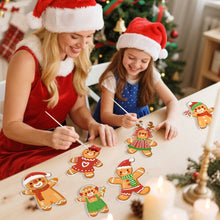 Load image into Gallery viewer, Paint by Numbers Christmas Ornaments - Gingerbread Friends Kit