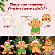 Load image into Gallery viewer, Paint by Numbers Christmas Ornaments - Gingerbread Friends Kit