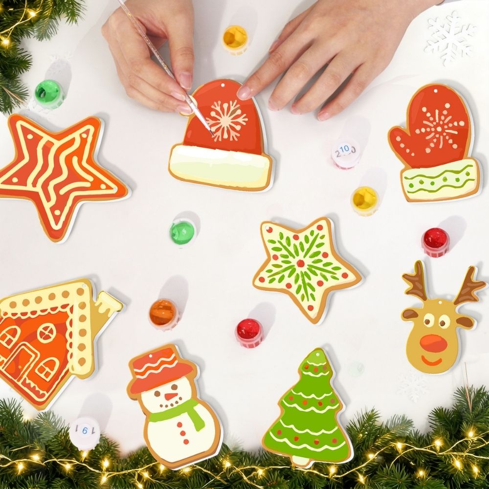 Paint by Numbers Christmas Ornaments - Christmas Village Kit