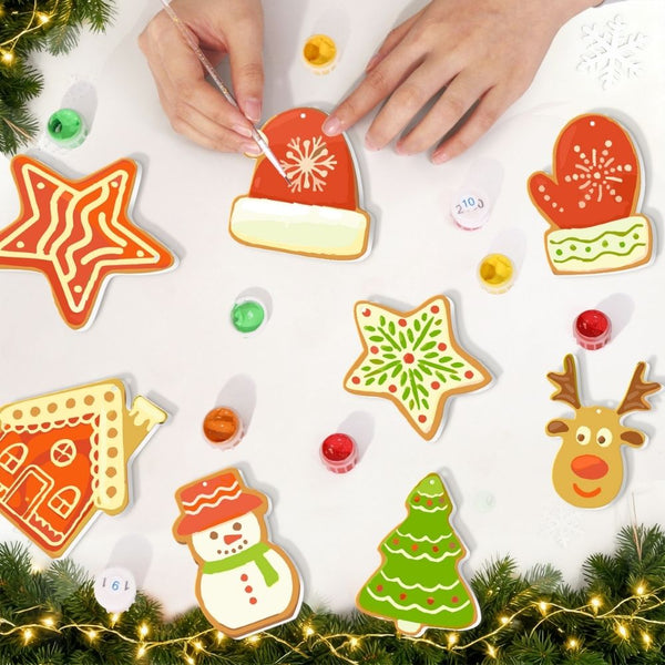 Paint by Numbers Christmas Ornaments - Christmas Village Kit