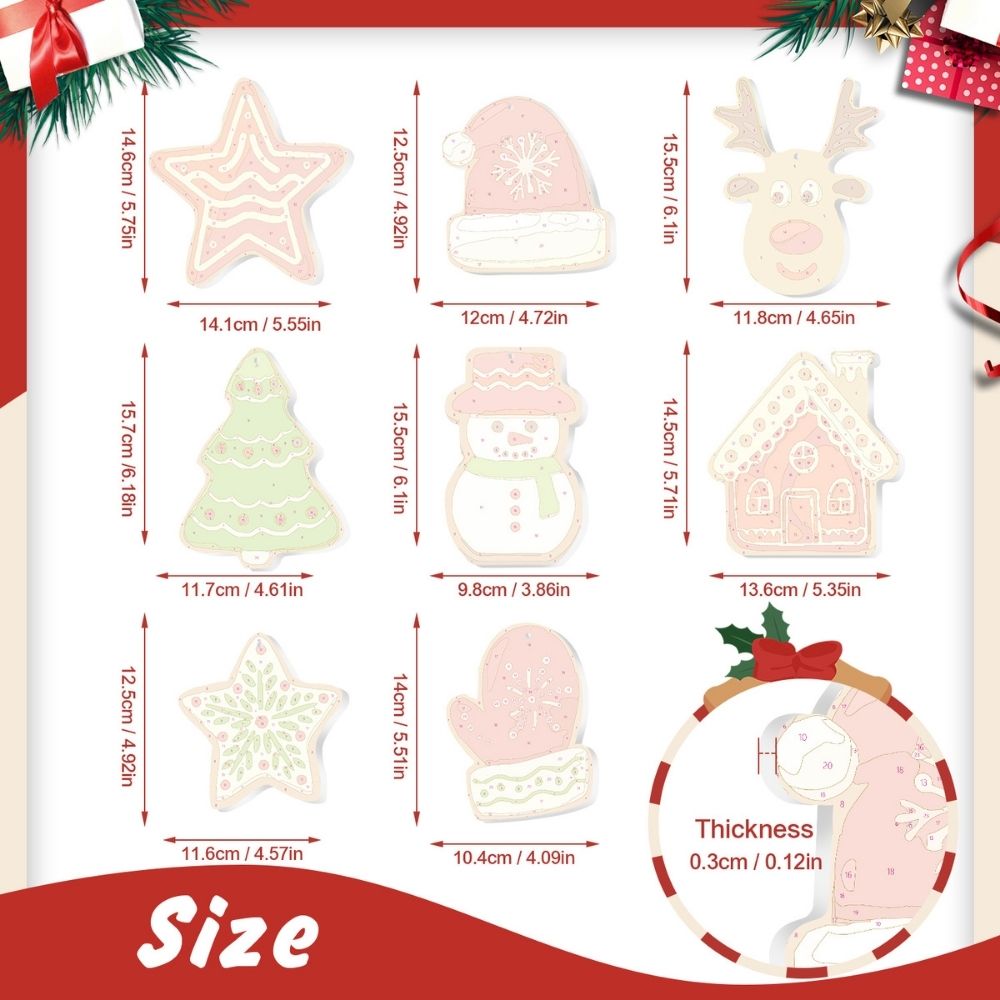 Paint by Numbers Christmas Ornaments - Christmas Village Kit