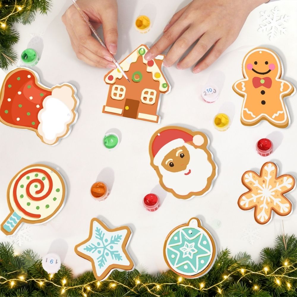 Paint by Numbers Christmas Ornaments - Merry Little Icons Kit 1