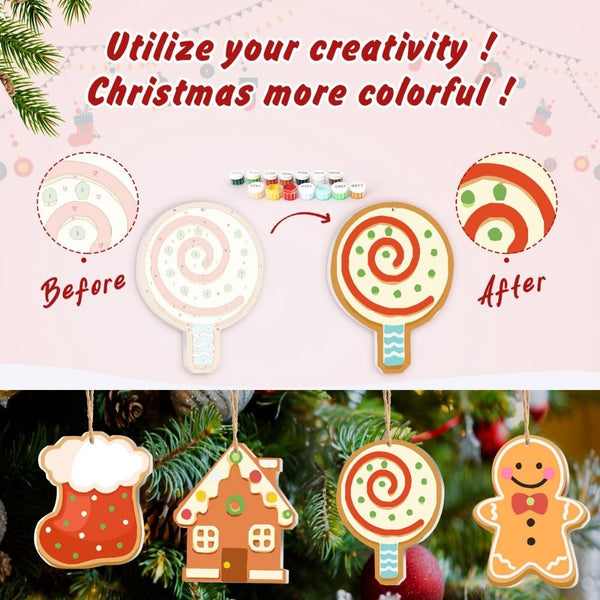 Paint by Numbers Christmas Ornaments - Merry Little Icons Kit 1