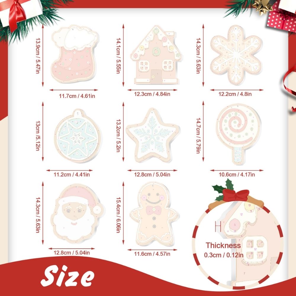 Paint by Numbers Christmas Ornaments - Merry Little Icons Kit 1
