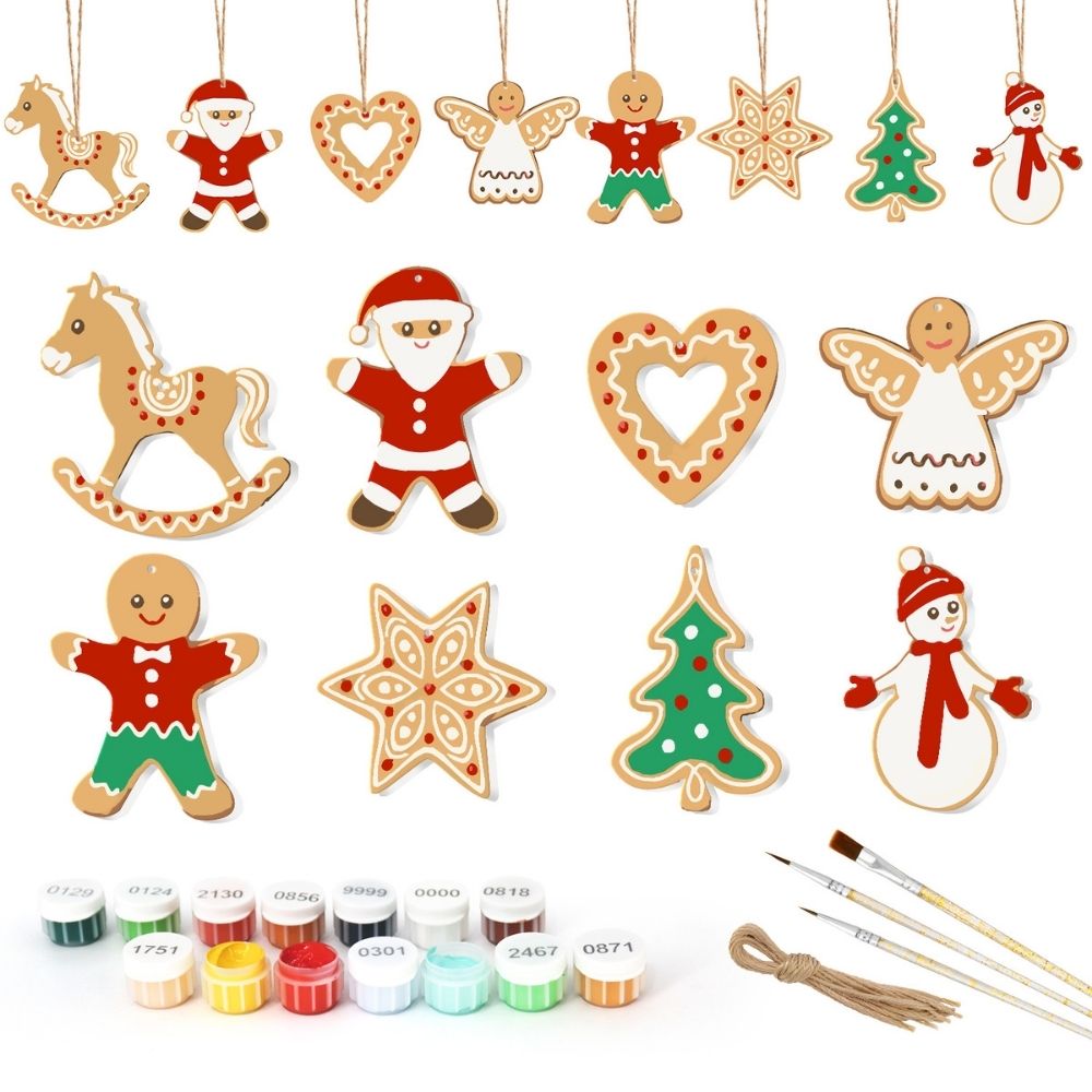 Paint by Numbers Christmas Ornaments - Merry Little Icons Kit 2