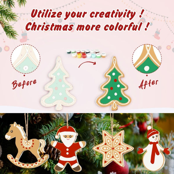 Paint by Numbers Christmas Ornaments - Merry Little Icons Kit 2