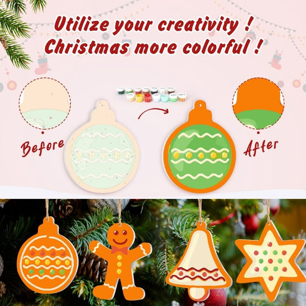 Paint by Numbers Christmas Ornaments - Merry Little Icons Kit 3