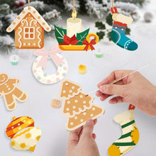 Load image into Gallery viewer, Paint by Numbers Christmas Ornaments - Cozy Fireplace Kit