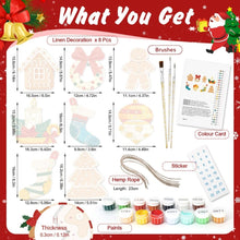 Load image into Gallery viewer, Paint by Numbers Christmas Ornaments - Cozy Fireplace Kit