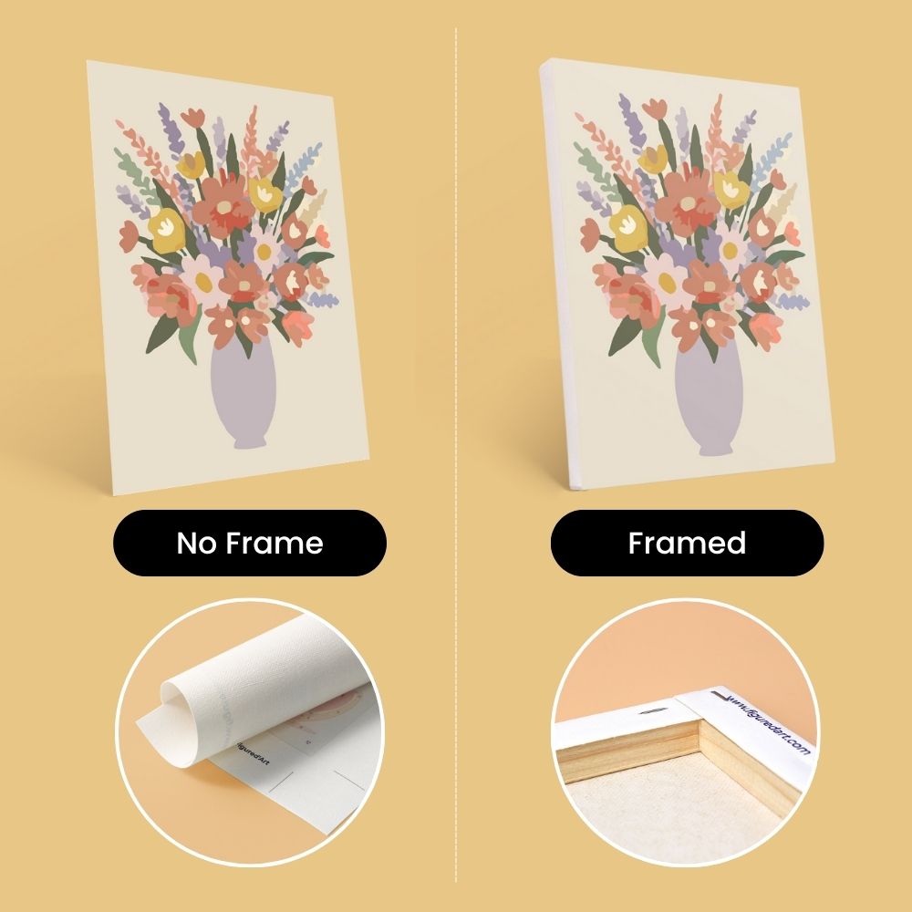 Mini Paint by numbers 6"x8" (6 pieces) - Floral Vases