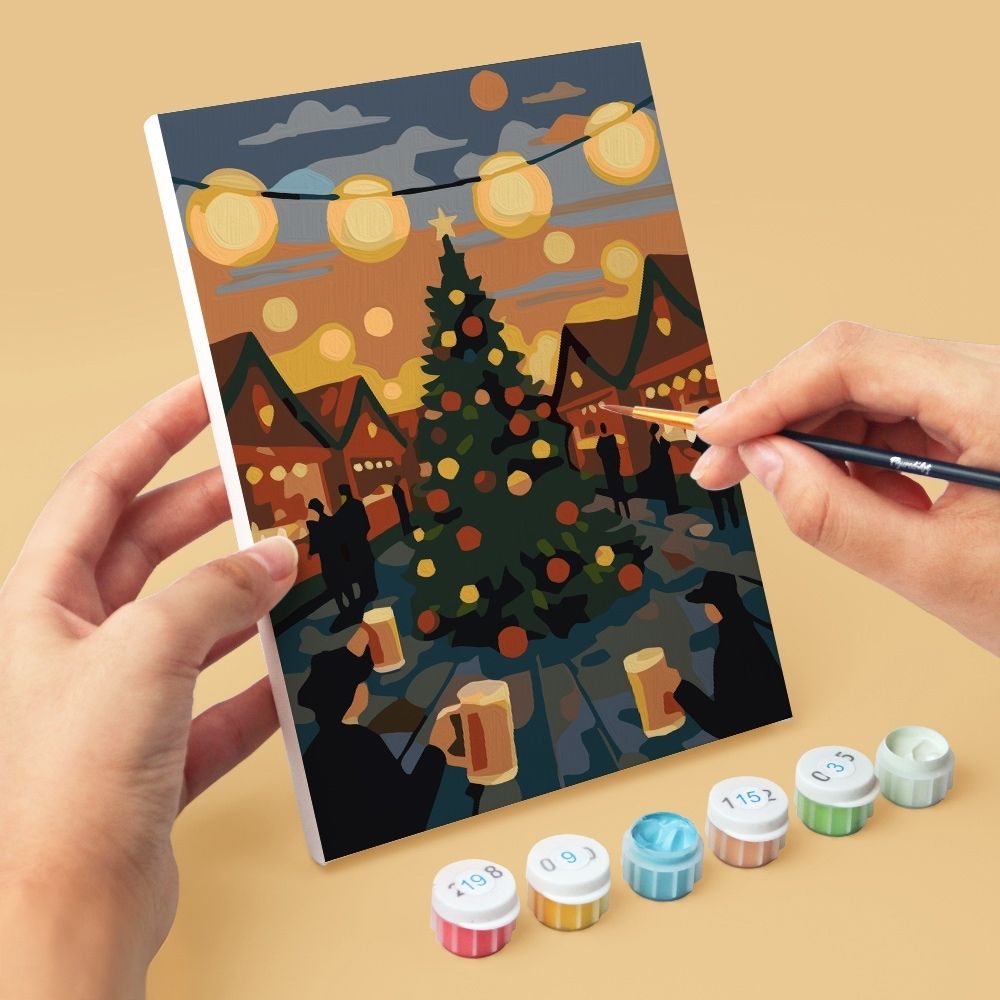 Mini Paint by numbers 6"x8" (6 pieces) - Hello Germany