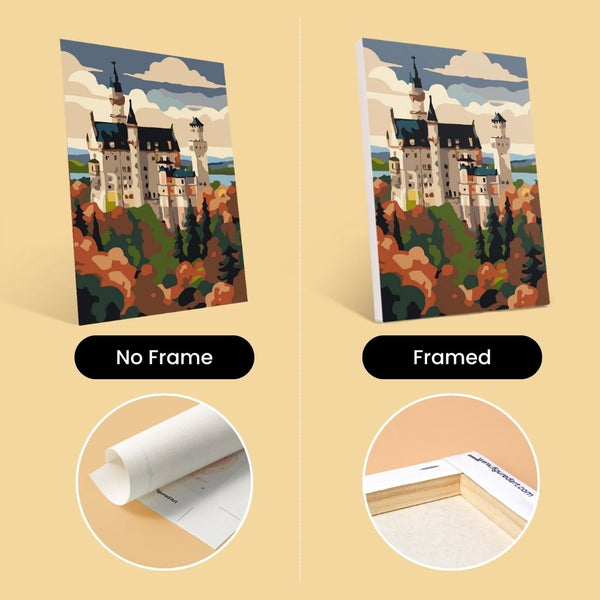 Mini Paint by numbers 6"x8" (6 pieces) - Hello Germany