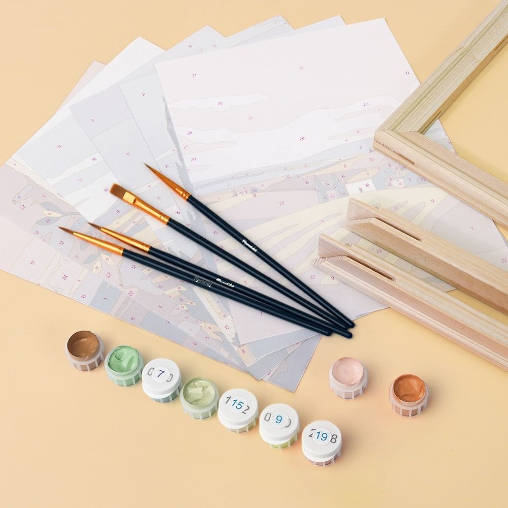 Mini Paint by numbers 6"x8" (6 pieces) - Classic Tuscany