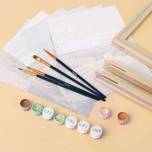 Mini Paint by numbers 6"x8" (6 pieces) - Classic Tuscany