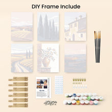 Load image into Gallery viewer, Mini Paint by numbers 6"x8" (6 pieces) - Classic Tuscany