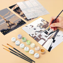 Load image into Gallery viewer, Mini Paint by numbers 6"x8" (6 pieces) - Paris Charm