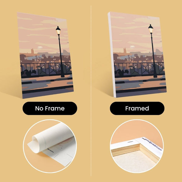 Mini Paint by numbers 6"x8" (6 pieces) - Paris Charm