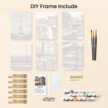 Load image into Gallery viewer, Mini Paint by numbers 6"x8" (6 pieces) - Paris Charm