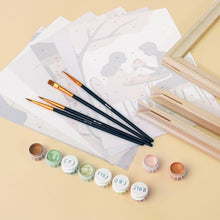 Load image into Gallery viewer, Mini Paint by numbers 6"x8" (6 pieces) - Café Romance
