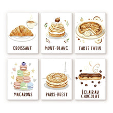 Load image into Gallery viewer, Mini Paint by numbers 6"x8" (6 pieces) - French Pastries Figured'Art