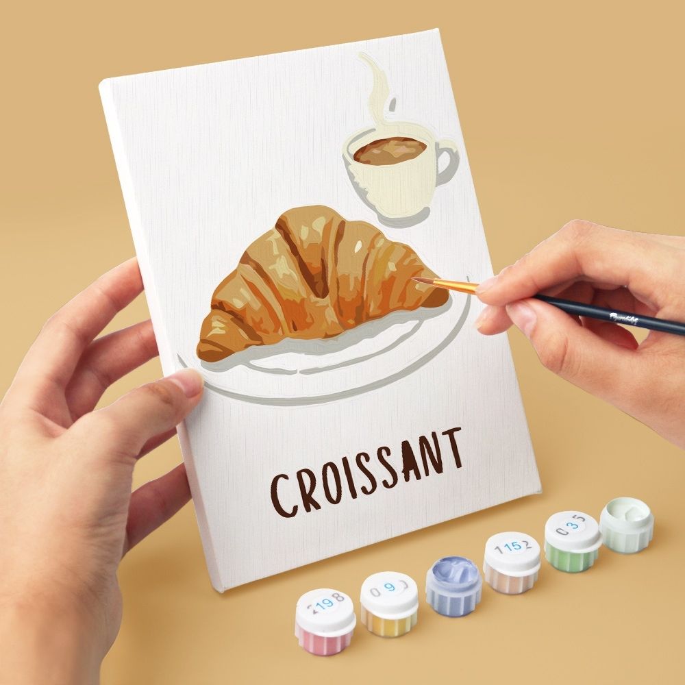 Mini Paint by numbers 6"x8" (6 pieces) - French Pastries