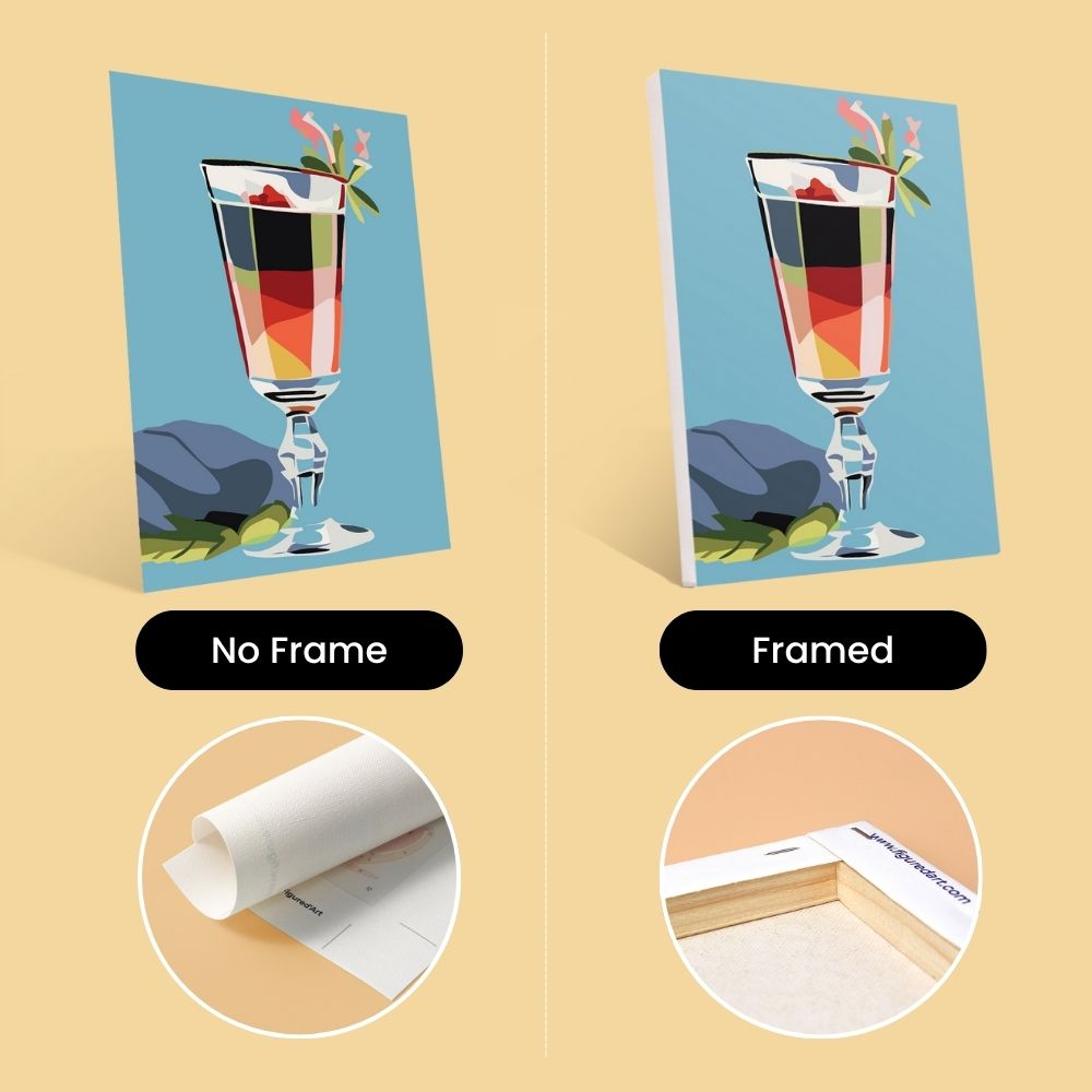 Mini Paint by numbers 6"x8" (6 pieces) - Vibrant Mixology