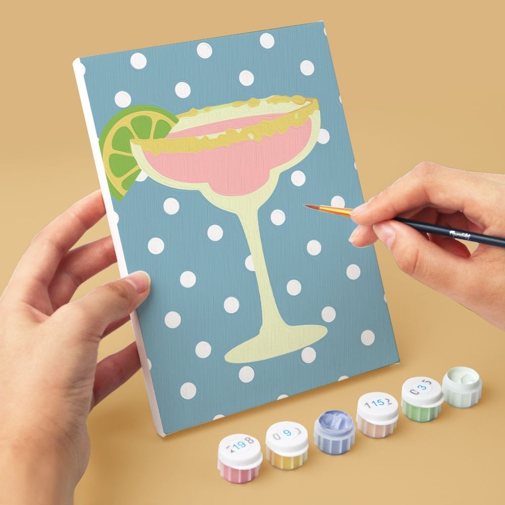 Mini Paint by numbers 6"x8" (6 pieces) - Pop Art Cocktails