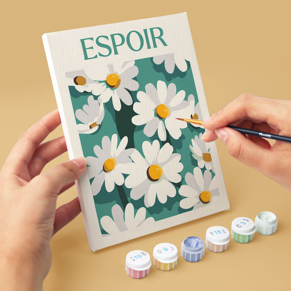 Mini Paint by numbers 6"x8" (6 pieces) - Flowers of Joy