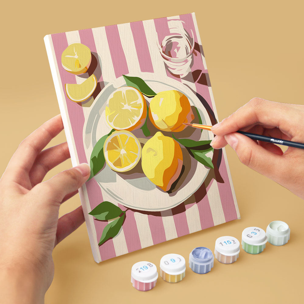 Mini Paint by numbers 6"x8" (6 pieces) - Summer Treats