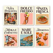 Load image into Gallery viewer, Mini Paint by numbers 6"x8" (6 pieces) - Dolce Vita Figured'Art