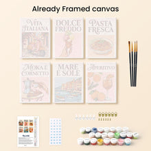 Load image into Gallery viewer, Mini Paint by numbers 6"x8" (6 pieces) - Dolce Vita