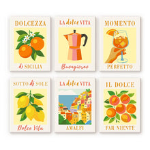 Load image into Gallery viewer, Mini Paint by numbers 6"x8" (6 pieces) - Italian Sunshine Figured'Art