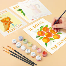 Load image into Gallery viewer, Mini Paint by numbers 6"x8" (6 pieces) - Italian Sunshine