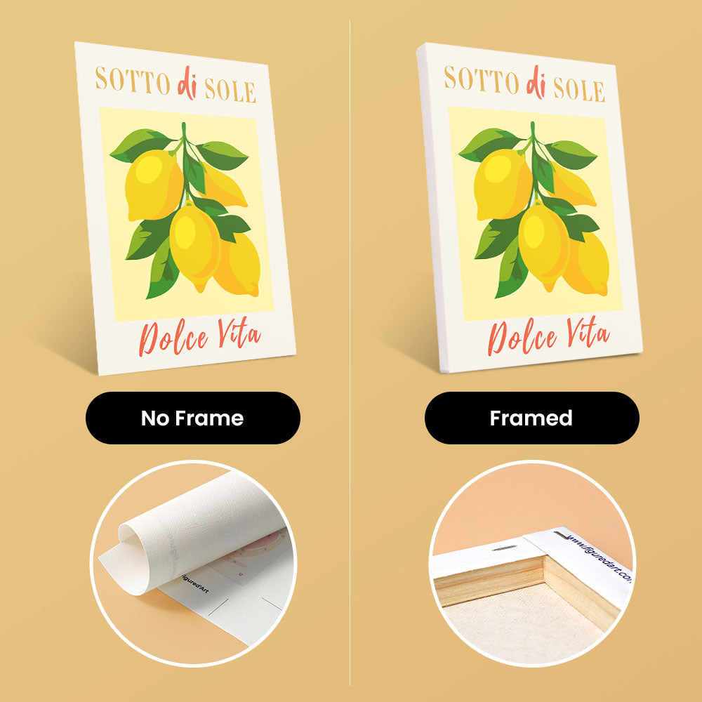 Mini Paint by numbers 6"x8" (6 pieces) - Italian Sunshine