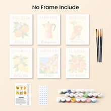 Load image into Gallery viewer, Mini Paint by numbers 6"x8" (6 pieces) - Italian Sunshine