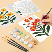 Load image into Gallery viewer, Mini Paint by numbers 6"x8" (6 pieces) - Modern Flowers
