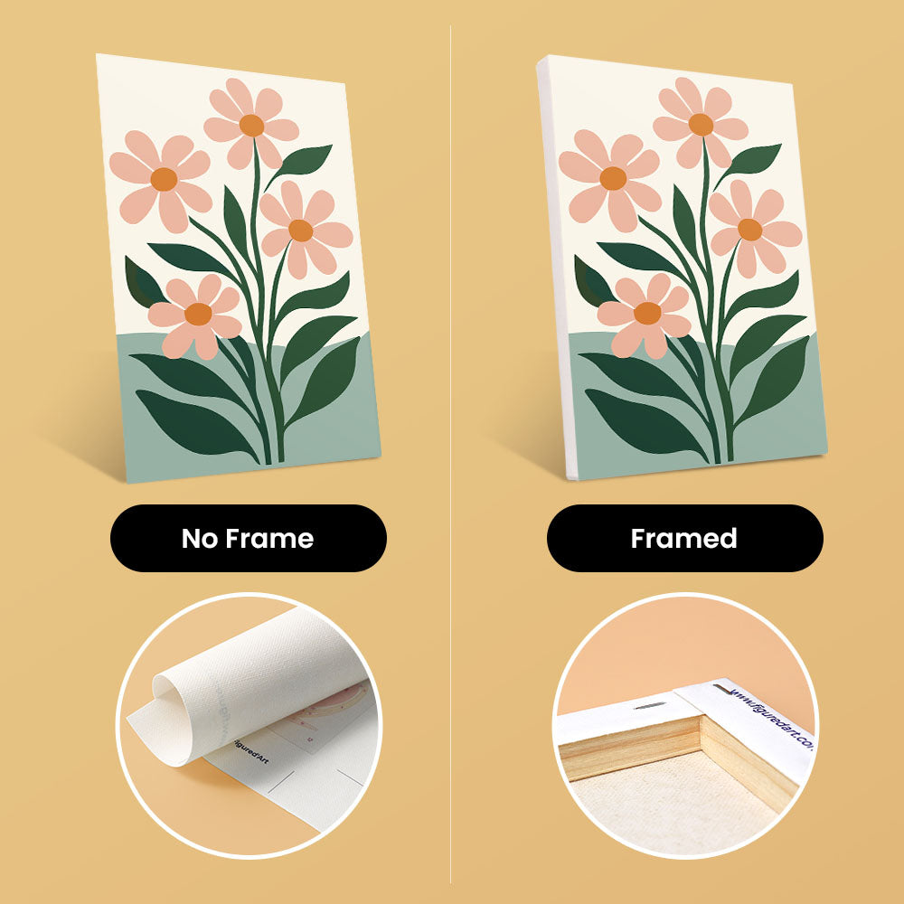 Mini Paint by numbers 6"x8" (6 pieces) - Modern Flowers